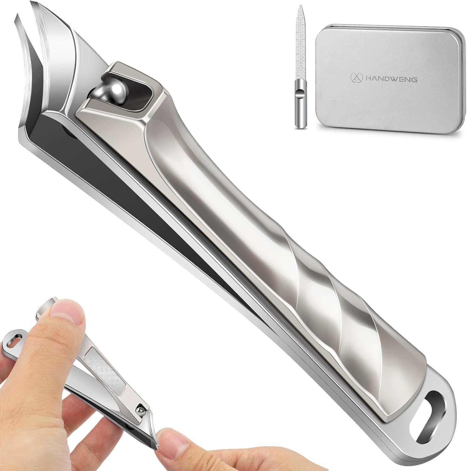 HANGWENG Edgy Angled Finger Nail Cutters for Adult