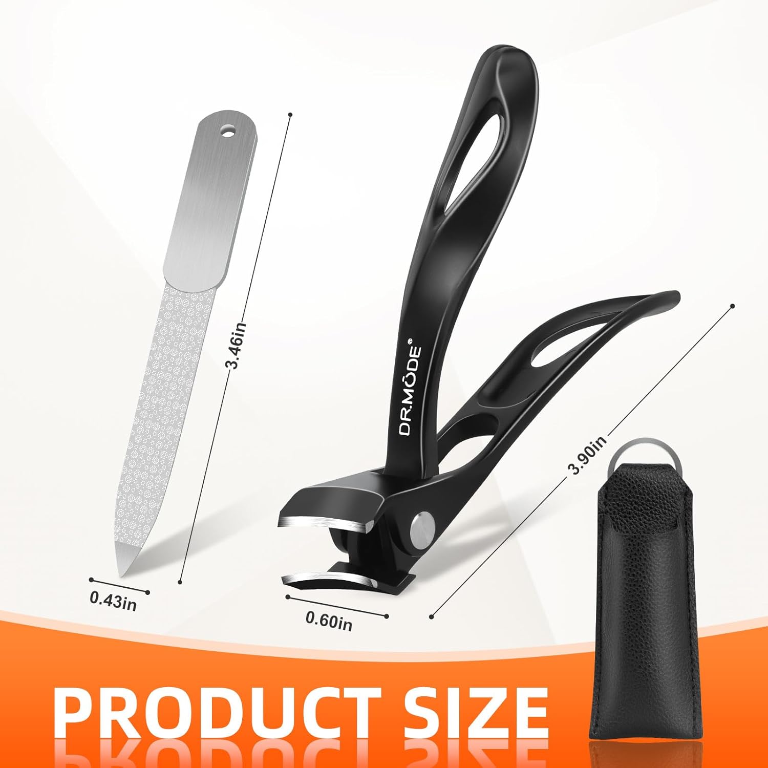 Angled Head Toe Nail Clippers for Thick Nails for Seniors, Slanted Large Toenail Clippers for Men with Wide Jaw, Heavy Duty Sharp Edgy Fingernail Clipper with Long Handle.