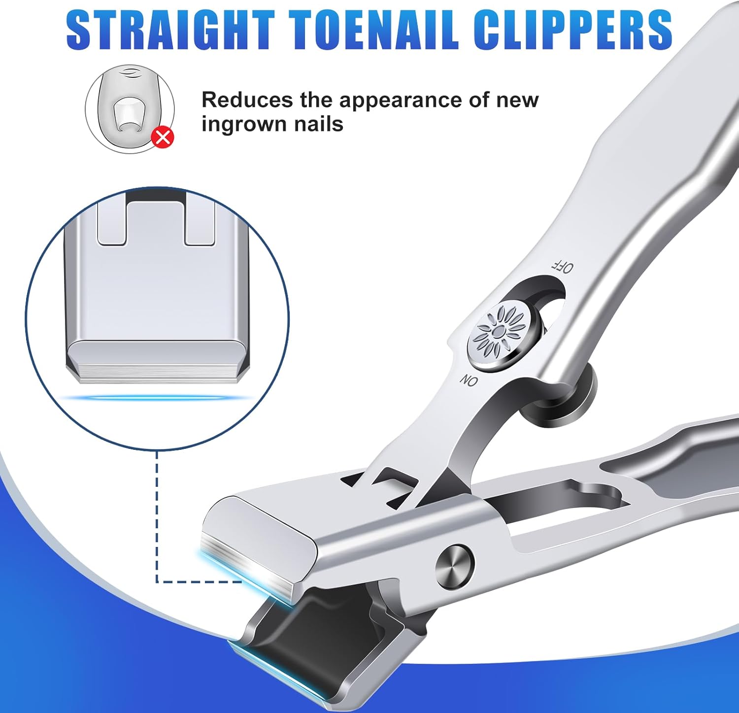 German Nail Clippers for Men Thick Nails,Upgrade Straight Toenail Clippers for Seniors with Wide Opening,Large Heavy Duty No Splash Ingrown Fingernail Clipper Nail Cutter with Catcher.