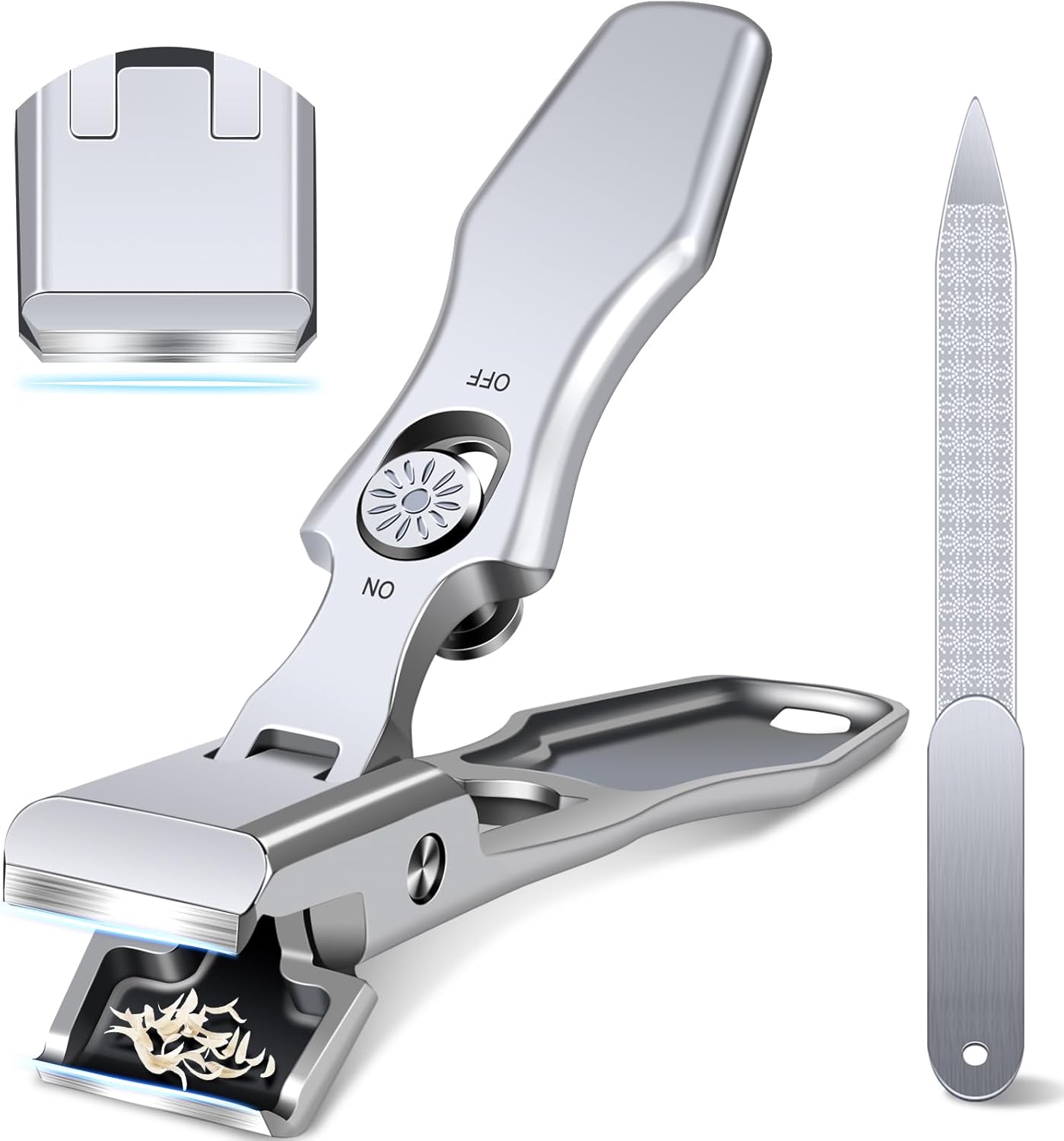 German Nail Clippers for Men Thick Nails,Upgrade Straight Toenail Clippers for Seniors with Wide Opening,Large Heavy Duty No Splash Ingrown Fingernail Clipper Nail Cutter with Catcher.