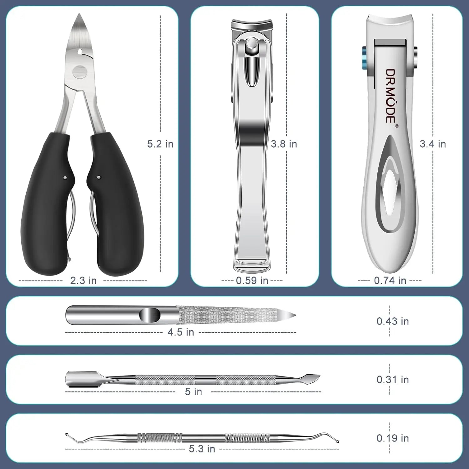 Toenail Clippers for Seniors Thick Toenails - Wide Jaw Opening Large Toe Nail Clippers for Thick Ingrown Nails, Professional Sharp Heavy Duty Nail Clipper Cutter for Mens Seniors with Leather Case.