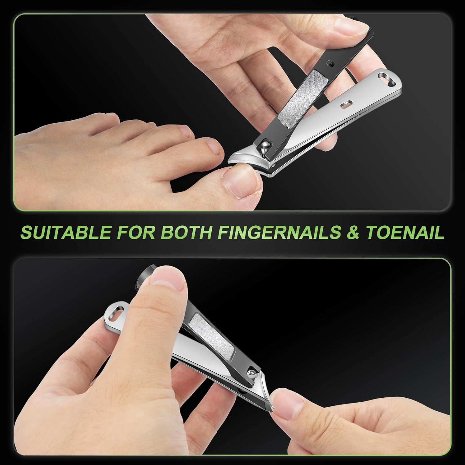 HANGWENG Edgy Angled Finger Nail Cutters for Adult
