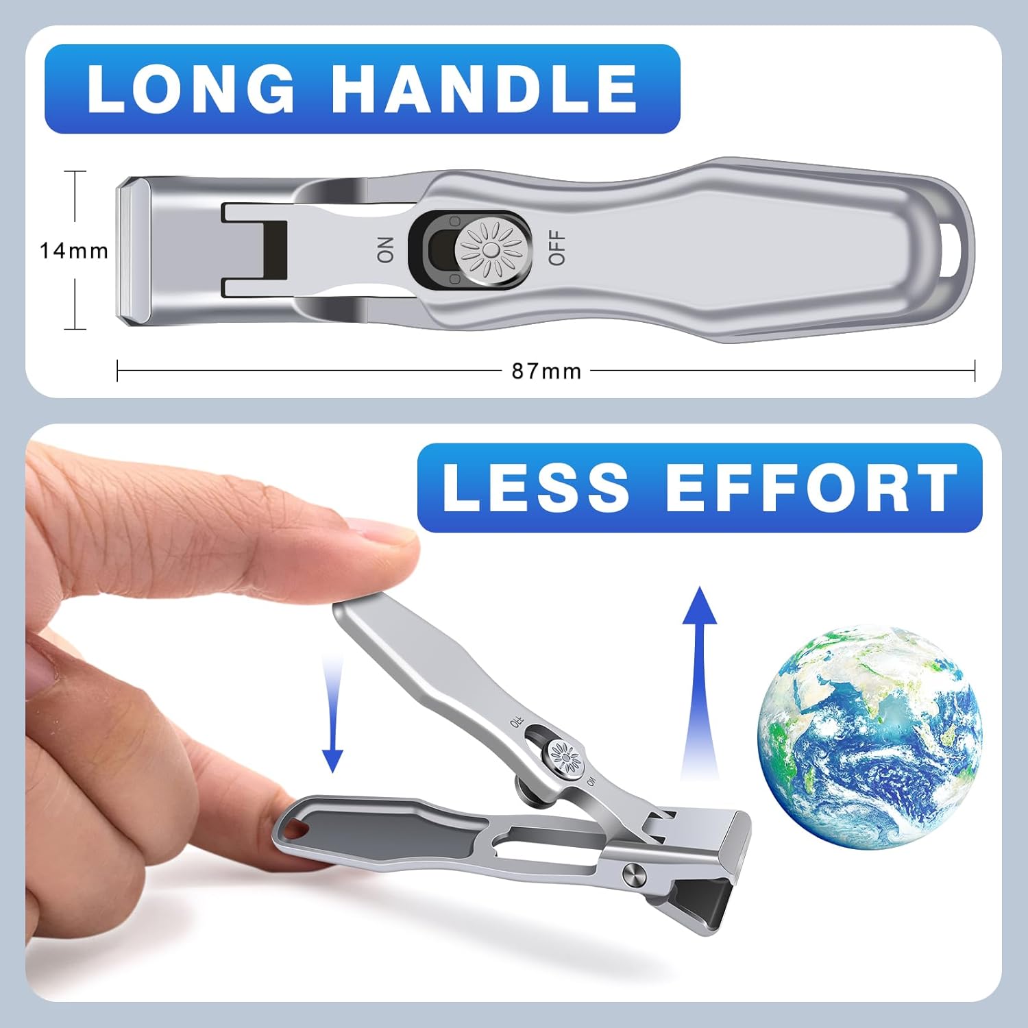 German Nail Clippers for Men Thick Nails,Upgrade Straight Toenail Clippers for Seniors with Wide Opening,Large Heavy Duty No Splash Ingrown Fingernail Clipper Nail Cutter with Catcher.