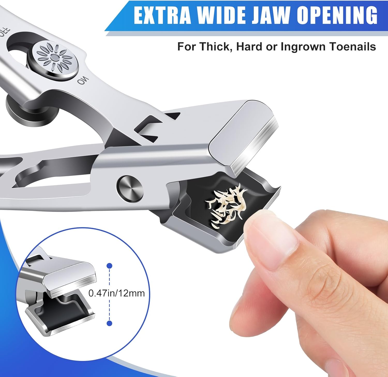 German Nail Clippers for Men Thick Nails,Upgrade Straight Toenail Clippers for Seniors with Wide Opening,Large Heavy Duty No Splash Ingrown Fingernail Clipper Nail Cutter with Catcher.