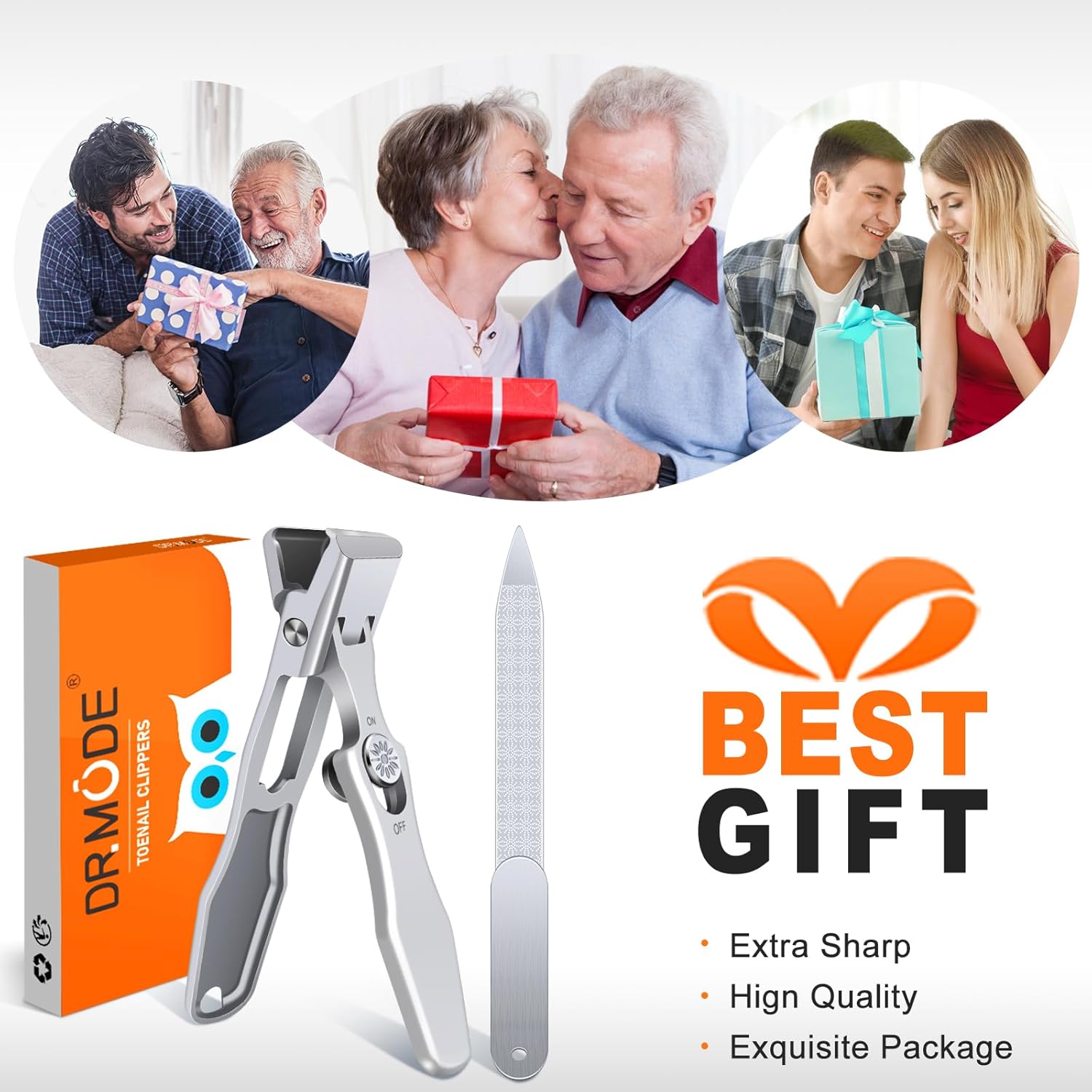German Nail Clippers for Men Thick Nails,Upgrade Straight Toenail Clippers for Seniors with Wide Opening,Large Heavy Duty No Splash Ingrown Fingernail Clipper Nail Cutter with Catcher.