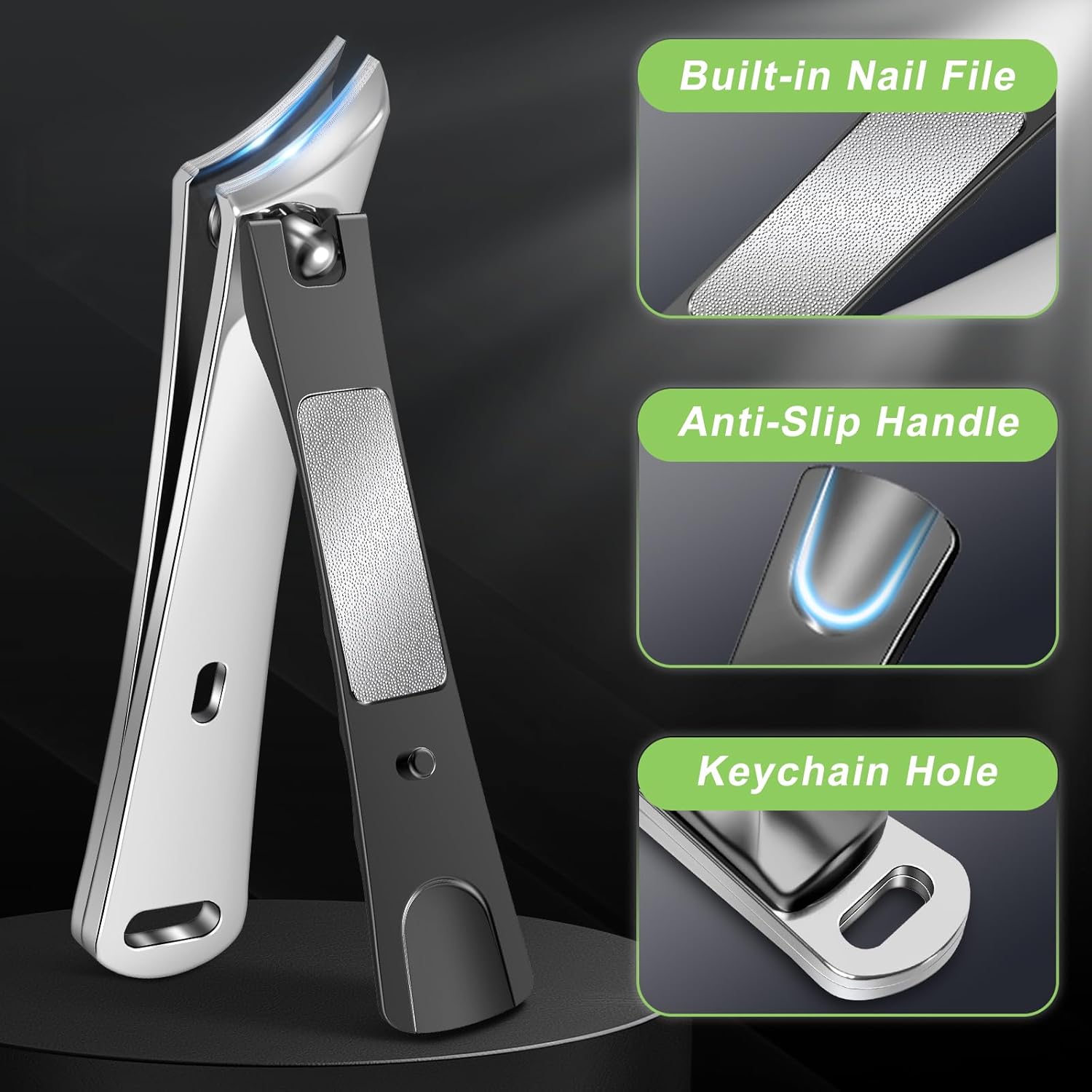 HANGWENG Edgy Angled Finger Nail Cutters for Adult