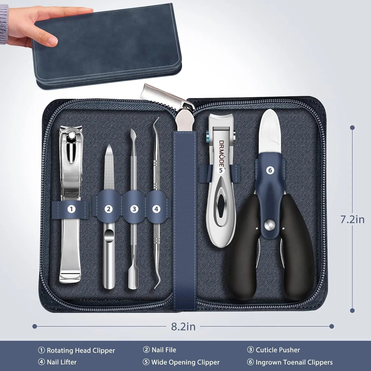 Toenail Clippers for Seniors Thick Toenails - Wide Jaw Opening Large Toe Nail Clippers for Thick Ingrown Nails, Professional Sharp Heavy Duty Nail Clipper Cutter for Mens Seniors with Leather Case.