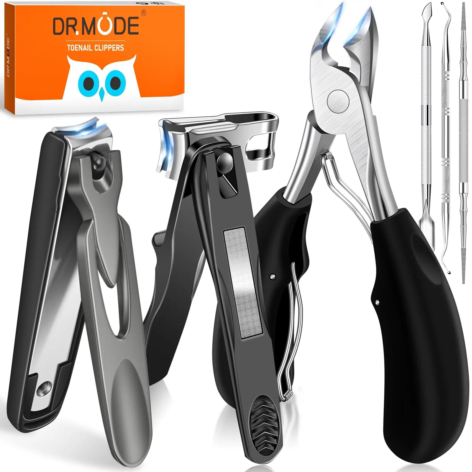 Toenail Clippers for Seniors Thick Toenails - Wide Jaw Opening Large Toe Nail Clippers for Thick Ingrown Nails, Professional Sharp Heavy Duty Nail Clipper Cutter for Mens Seniors with Leather Case.