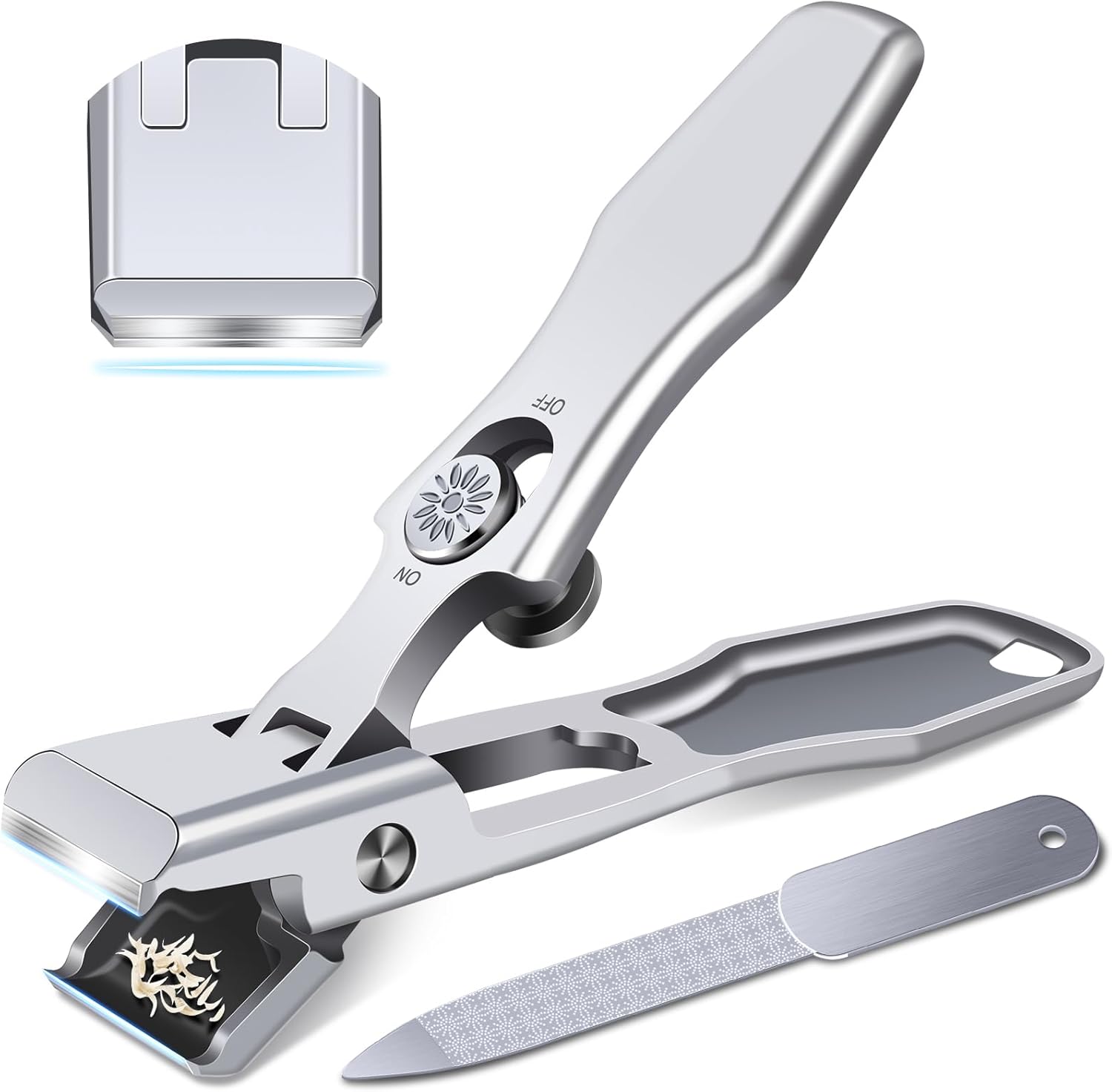 German Nail Clippers for Men Thick Nails,Upgrade Straight Toenail Clippers for Seniors with Wide Opening,Large Heavy Duty No Splash Ingrown Fingernail Clipper Nail Cutter with Catcher.