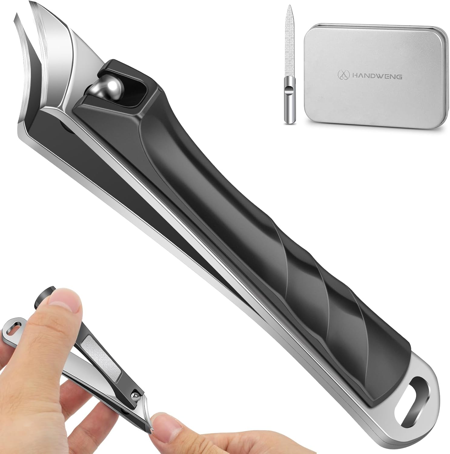 HANGWENG Edgy Angled Finger Nail Cutters for Adult