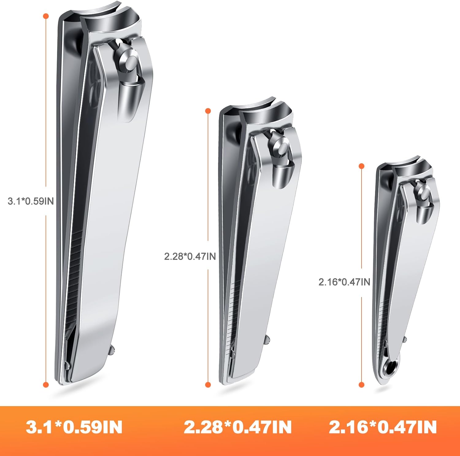 Finger Nail Clippers Adult - DRMODE 8 Pack Nail Clippers Bulk for Men Women Sharp Stainless Steel Travel Mini Toenail Clippers and Fingernail Clipper Set Curved Cutter Trimmer with Nail Cleaner/File.
