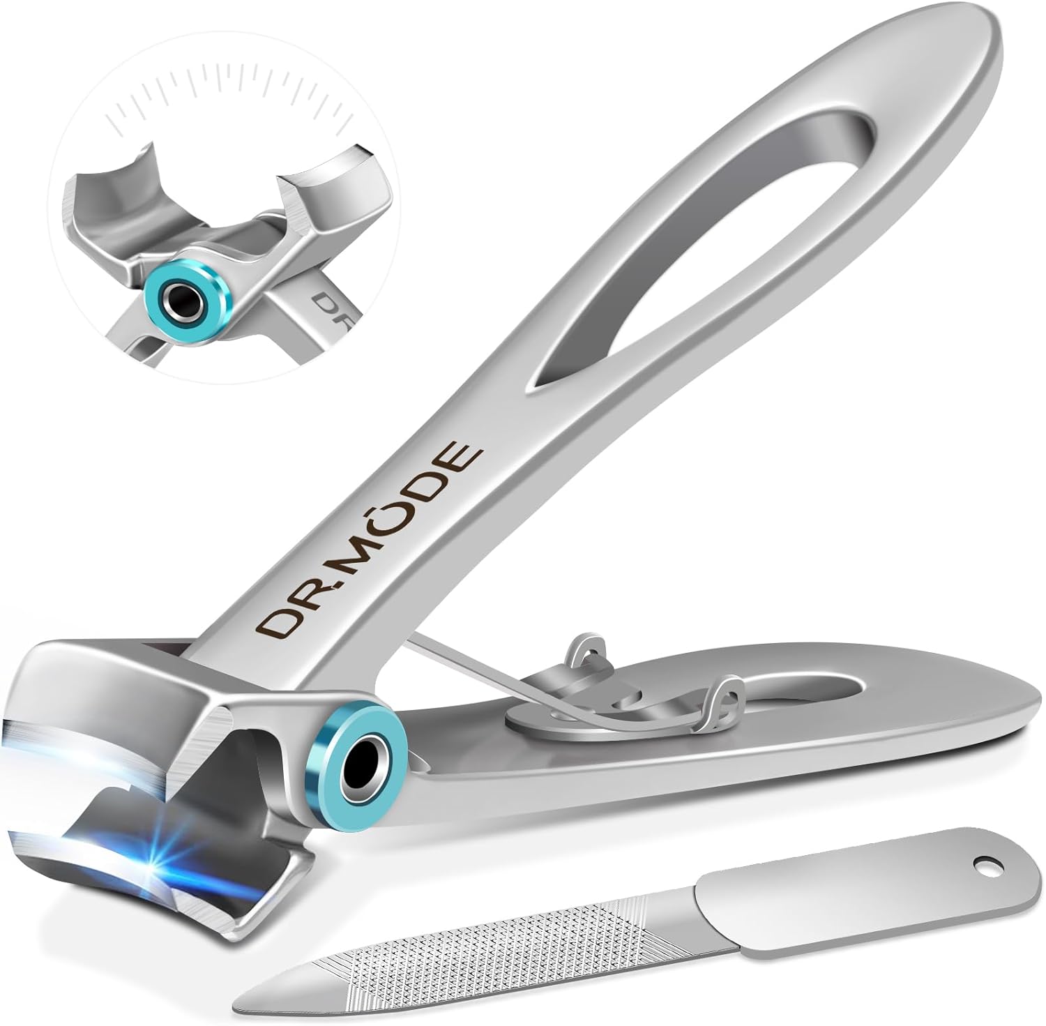 Nail Clippers for Men Thick Nails -DRMODE Heavy Duty Large Toenail Clippers for Thick Nails with Wide Jaw Opening, Ultra Sharp Stainless Steel Finger Nail Clippers Cutter for Tough Nail Seniors Adult.