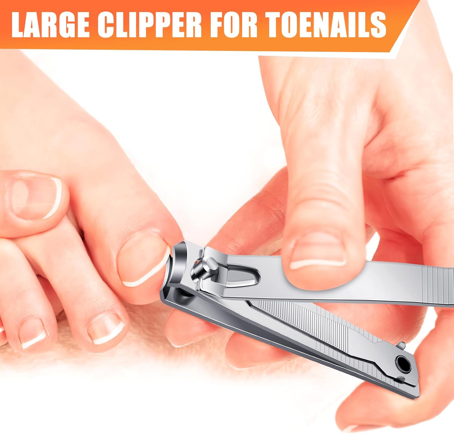 Finger Nail Clippers Adult - DRMODE 8 Pack Nail Clippers Bulk for Men Women Sharp Stainless Steel Travel Mini Toenail Clippers and Fingernail Clipper Set Curved Cutter Trimmer with Nail Cleaner/File.
